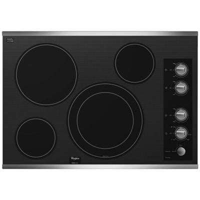 Gold 30 in. Radiant Electric Cooktop in Stainless Steel with 4 Elements including AccuSimmer Element
