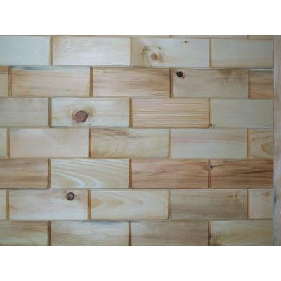 3 in. x 8 in. Northeastern White Pine Wooden Wall Tile