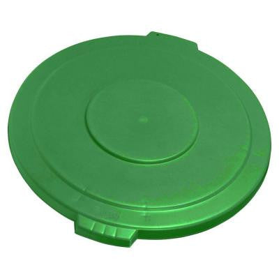 Bronco 44 Gal. Green Round Trash Can Lid (3-Pack)