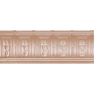 8-3/4 in. x 4 ft. x 8-3/4 in. Satin Copper Nail-up/Direct Application Tin Ceiling Cornice (6-Pack)