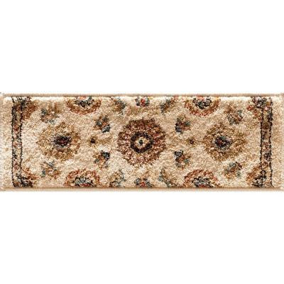 Kurdamir II Alhambra Bone 9 in. x 33 in. Stair Tread