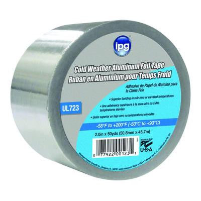 2 in. x 50 yds. Medium Grade Cold Temperature Aluminum Foil Tape
