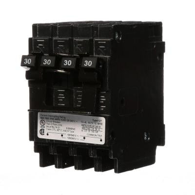 Quadplex One Outer 30 Amp Double-Pole and One Inner 30 Amp Double-Pole-Circuit Breaker