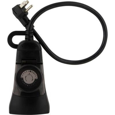 15-Amp Outdoor Plug-In Mechanical Timer with 2 Grounded Outlets