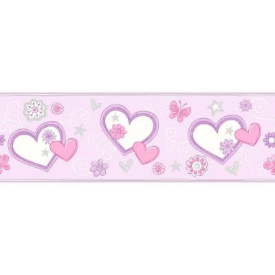 5.5 in. H Heart Felt Doodle Lilac Border