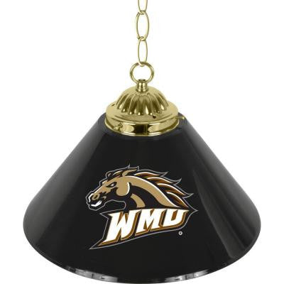Western Michigan University 14 in. Single Shade Brass Hanging Lamp