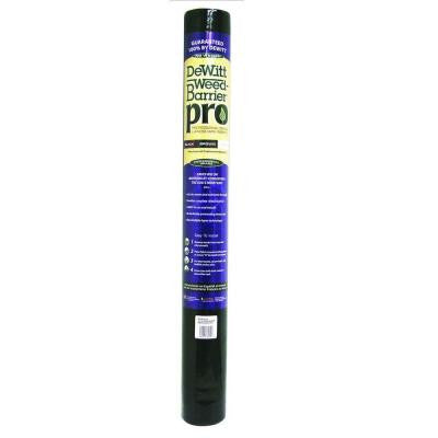 3 ft. W x 300 ft. L Polypropylene Black Weed Barrier Pro