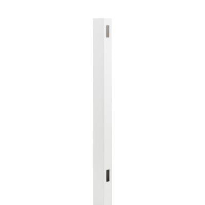 5 in. x 5 in. x 8 ft. White Vinyl Routed Fence End Post