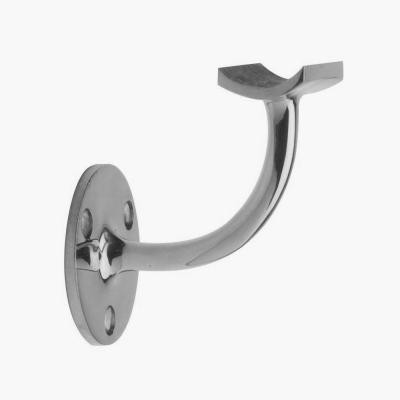 Polished Stainless Steel Standard Handrail Bracket for 2 in. Outside Diameter Tubing