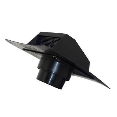 4 in. - 5 in. Heavy Duty Plastic Roof Exhaust Cap in Black for Bath Exhaust Systems