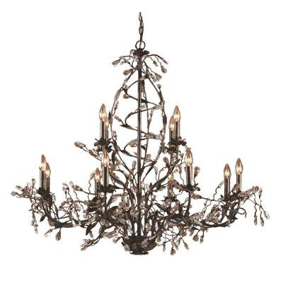 Circeo 12-Light Deep Rust Ceiling Mount Chandelier