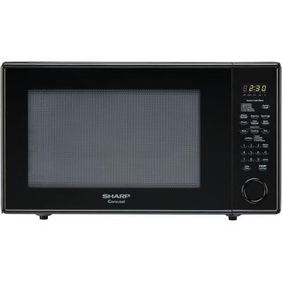 Carousel 2.2 cu. ft. 1200 Watt Countertop Microwave in Black with Sensor Cooking