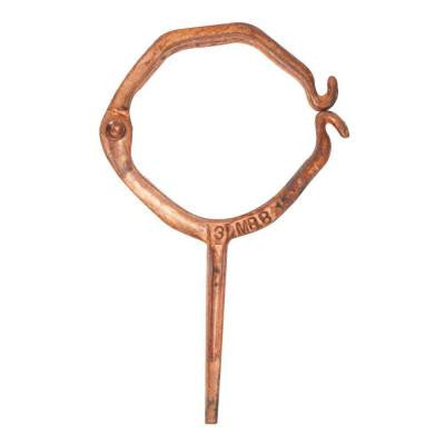 3 in. Copper Round Corrugated Hinged Downspout Hook