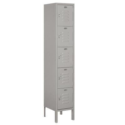 65000 Series 12 in. W x 66 in. H x 12 in. D Five Tier Box Style Metal Locker Assembled in Gray