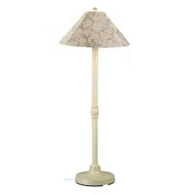 San Juan 60 in. Outdoor Bisque Floor Lamp with Bessemer Shade