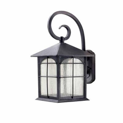 Aged Iron Outdoor LED Wall Lantern