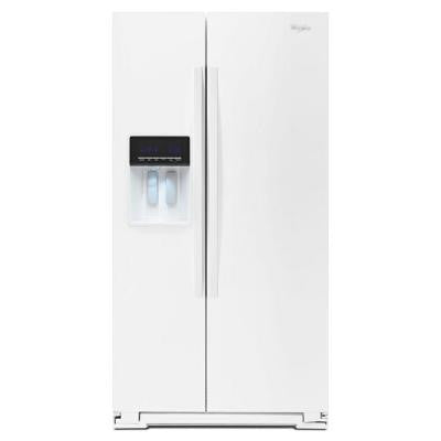 20.6 cu. ft. Side by Side Refrigerator in White, Counter Depth
