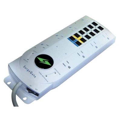 SurgeGate 8 Outlet AC Surge Protector with Telephone and LAN