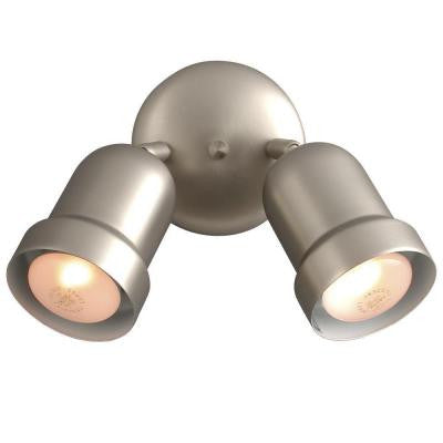 Negron 2-Light Pewter Track Head Spotlight with Directional Heads