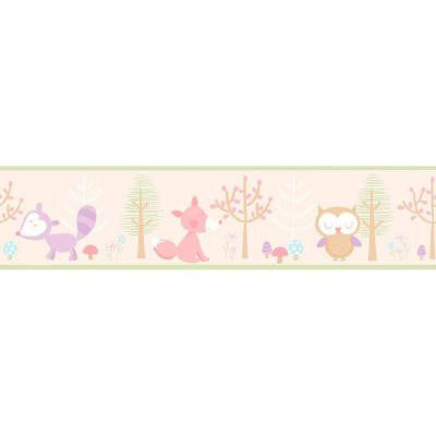 5.75 in. H Happy Forest Friends Pink Border
