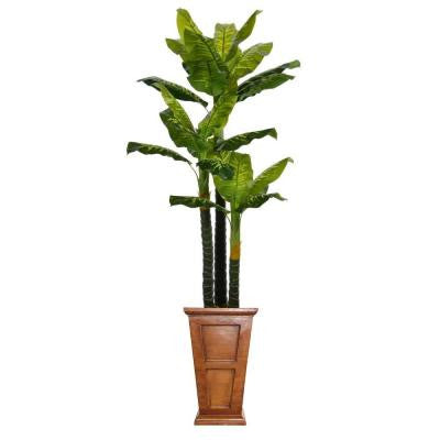 91 in. Tall Real Touch Evergreen in Planter