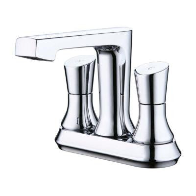 4 in. Centerset 2-Handle Deck-Mount Bathroom Faucet in Polished Chrome