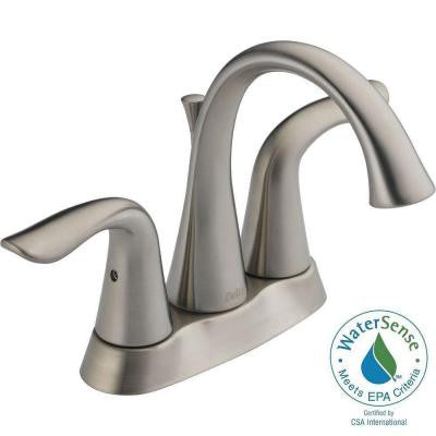 Lahara 4 in. Centerset 2-Handle High Arc Bathroom Faucet in Stainless