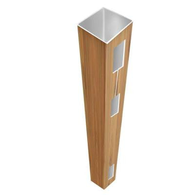 5 in. x 5 in. x 9 ft. Cypress Vinyl Fence End Post