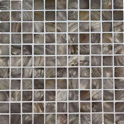 Mother of Pearl Silver Mist Glass Floor and Wall Tile - 3 in. x 6 in. Tile Sample