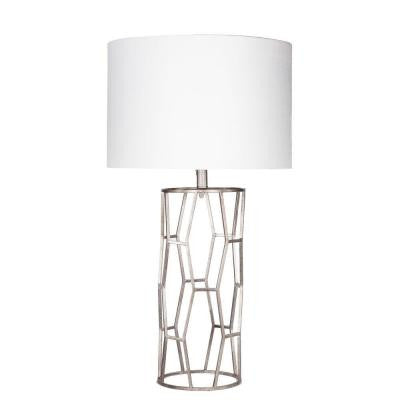 Cerletti 29 in. Antiqued Silvertone Indoor Table Lamp
