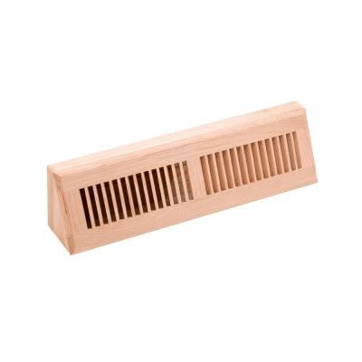 4.5 in. x 18 in. Wood White Oak Unfinished Base Board Diffuser