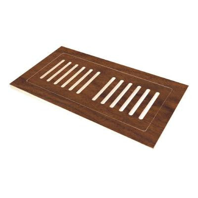 4 in. x 10 in. Engineered Hardwood Flush Mount Floor Register, Hand Scraped Fremont Walnut