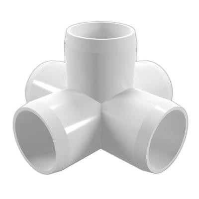 3/4 in. Furniture Grade PVC 5-Way Cross in White (8-Pack)