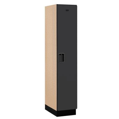 21000 Series 1-Tier Wood Extra Wide Designer Locker in Black - 15 in. W x 76 in. H x 21 in. D