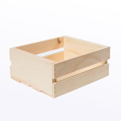 Crates and Pallet 11.75 in. x 9.5 in. x 4.75 in. Small Wood Crate