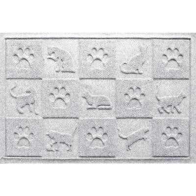 White 24 in. x 36 in. Cat in the Mat Pet Mat