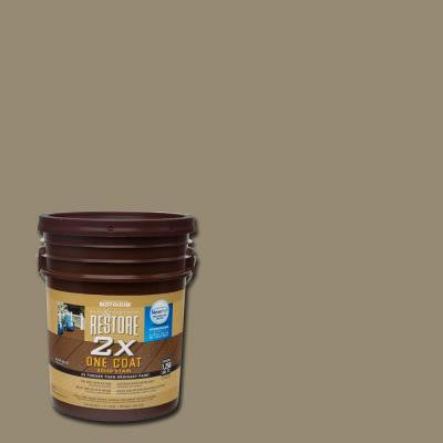5 gal. 2X Taupe Solid Deck Stain with NeverWet