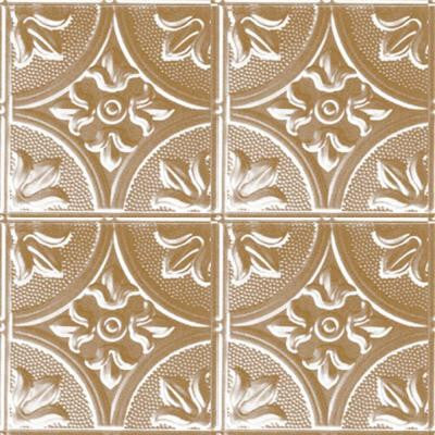 2 ft. x 4 ft. Nail-up/Direct Application Tin Ceiling Tile in Satin Brass (24 sq. ft. / case)