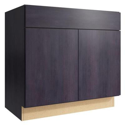 Fiske 36 in. W x 34 in. H Vanity Cabinet Only in Ebon Smoke