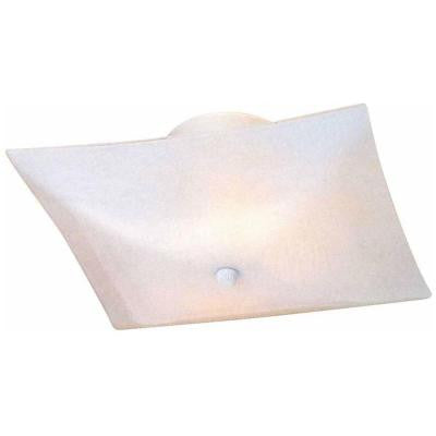 Lenor 3-Light White Incandescent Ceiling Flushmount