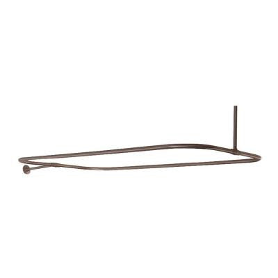 54 in. x 24 in. Rectangular Shower Rod in Brushed Nickel