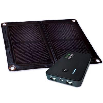 6-Watt Folding Monocrystalline Solar Panel with Power Bank 5.0 Portable Battery Bank