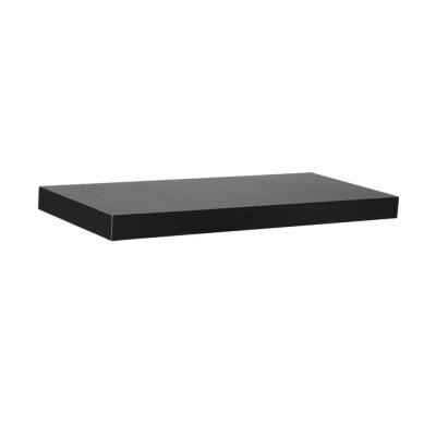 17.7 in. L x 7.75 in. W Slim Floating Black Shelf
