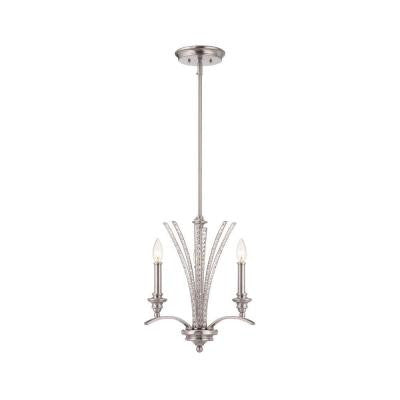 Grand Plazza 3-Light Satin Platinum Chandelier