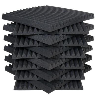 2 ft. W x 2 ft. L x 2 in. H Studio Foam Wedge Panels - Charcoal (Half-Pack: 12 Panels per Box)