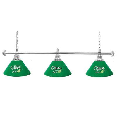 Bud Light Lime 3-Light Green Billiard Lamp