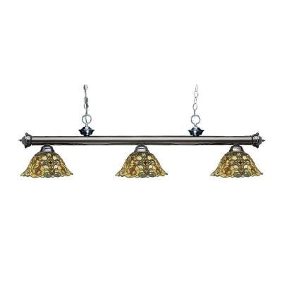 Coastal Metal 3-Light Gun Metal Island Light