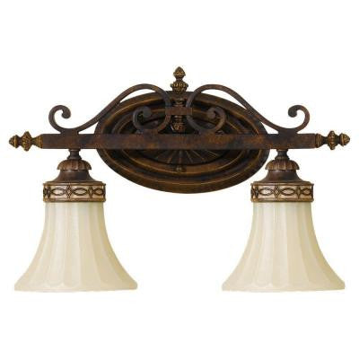 Drawing Room 2-Light Walnut Vanity Light
