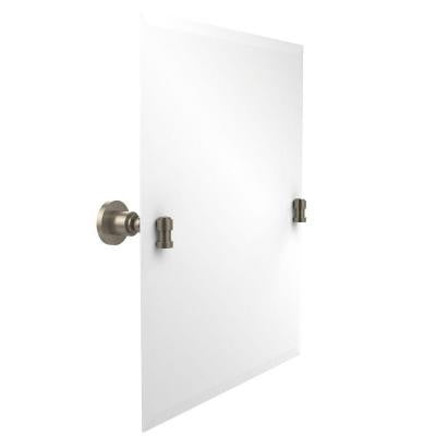Washington Square Collection 21 in. x 26 in. Rectangular Single Tilt Mirror with Beveled Edge in Antique Pewter