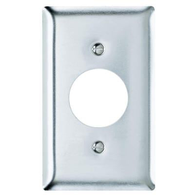 1-Gang 1 Receptacle Wall Plate - Stainless Steel